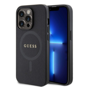 Guess PU Saffiano MagSafe Case for iPhone 15 Pro black