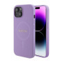 Guess PU Saffiano MagSafe Case for iPhone 15 violett
