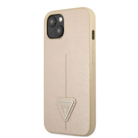 Guess PU Saffiano Triangle Case for iPhone 13 mini beige