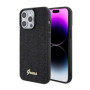 Guess PU Square Mirror Script Logo Case for iPhone 15 Pro Max schwarz