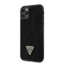Guess Rhinestones Triangle Metal Logo Case for iPhone 11 Pro schwarz