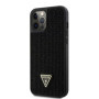 Guess Rhinestones Triangle Metal Logo Case for iPhone 12 Pro Max black