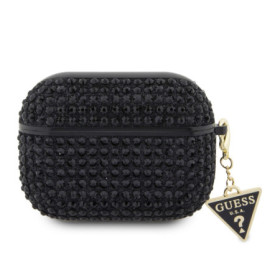 Guess Rhinestones Triangle Metal Logo Case for AirPods Pro 2 black