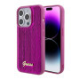 Guess Sequin Script Logo pouzdro pro iPhone 15 Magenta