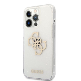 Guess TPU Big 4G Full Glitter Case for iPhone 13 Pro transparent