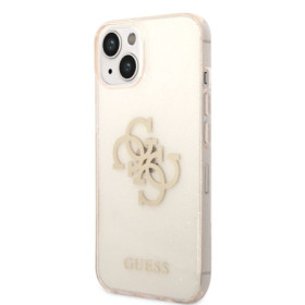 Guess TPU Big 4G Full Glitter Case for iPhone 14 Plus gold
