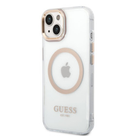 Guess MagSafe Compatible Case for iPhone 14 Plus gold