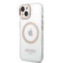 Guess MagSafe Compatible Case for iPhone 14 Plus arany