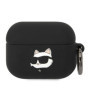 Karl Lagerfeld 3D Logo NFT Choupette Head Silikonové Pouzdro pro Airpods Pro černá