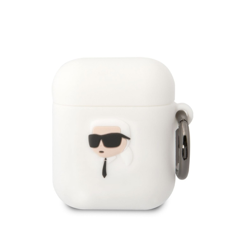 Karl Lagerfeld 3D Logo NFT Karl Head Silicone Case for AirPods 1/2 fehér