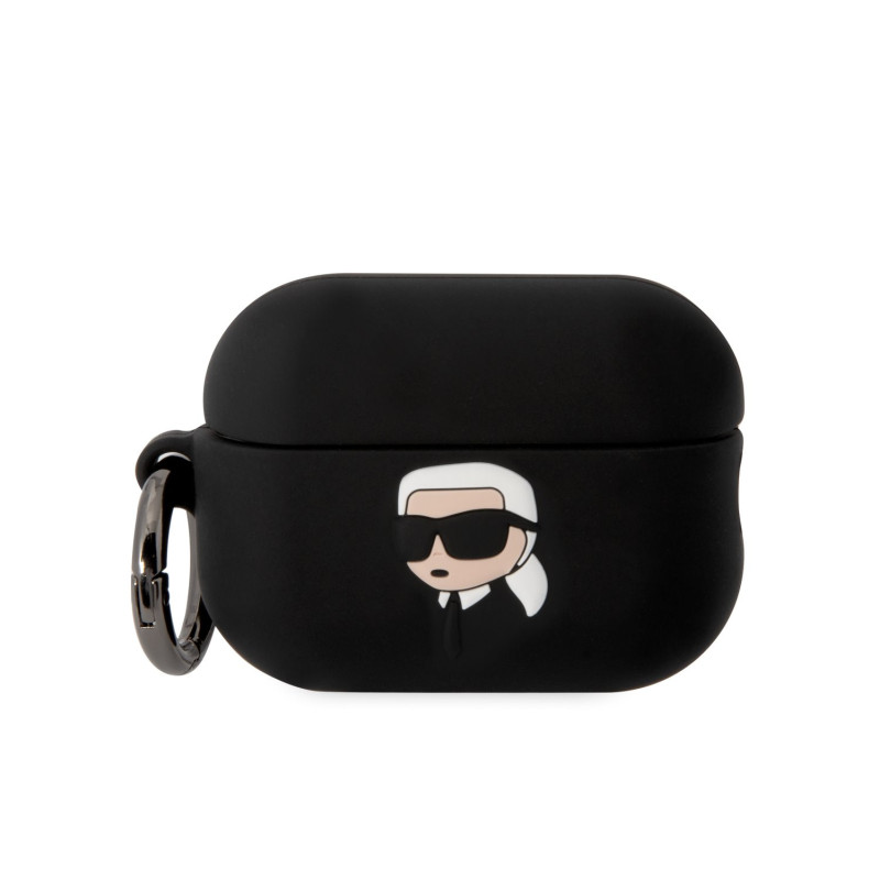 Karl Lagerfeld 3D Logo NFT Karl Head Silicone Case for AirPods Pro 2 schwarz