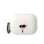 Karl Lagerfeld 3D Logo NFT Karl Head Silikonové Pouzdro pro Airpods Pro 2 bílá
