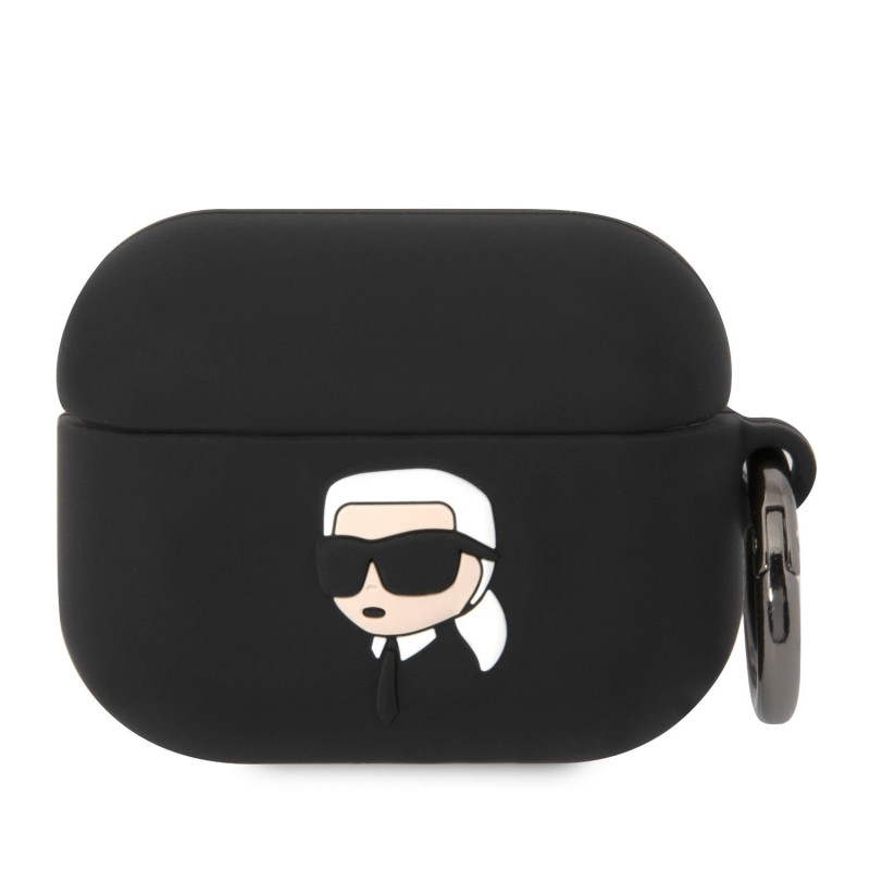 Karl Lagerfeld 3D Logo NFT Karl Head Silicone Case for AirPods Pro schwarz