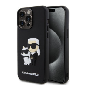 Karl Lagerfeld 3D Rubber Karl and Choupette Case for iPhone 14 Pro Max black