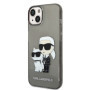 Karl Lagerfeld IML Glitter Karl and Choupette NFT Case for iPhone 14 Plus schwarz