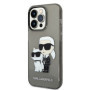 Karl Lagerfeld IML Glitter Karl and Choupette NFT Case for iPhone 14 Pro Max schwarz