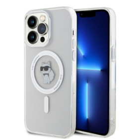 Karl Lagerfeld IML Choupette MagSafe pouzdro pro iPhone 15 Pro Max transparentní