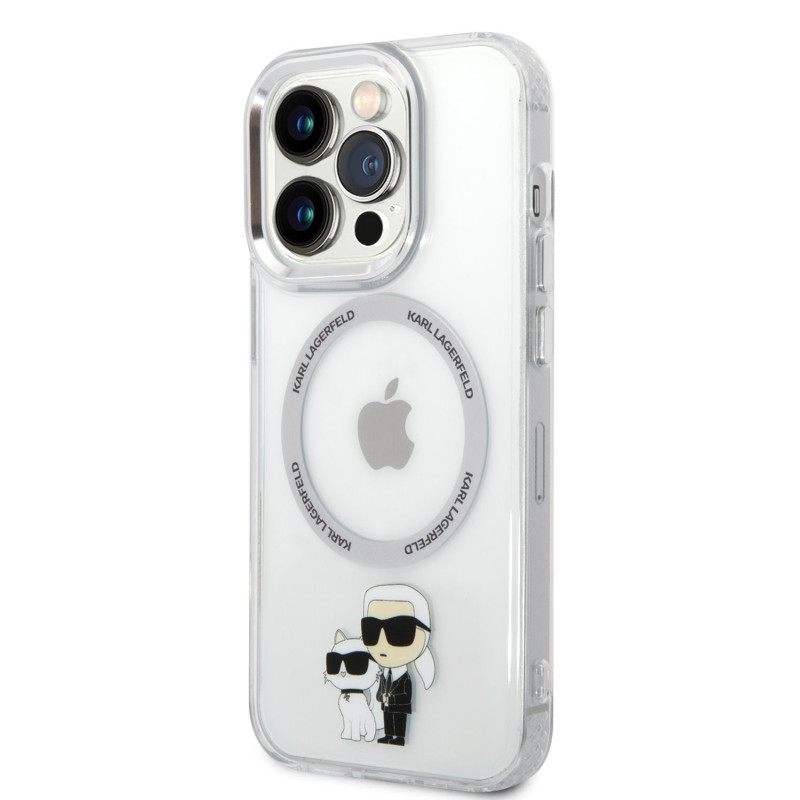 Karl Lagerfeld IML Karl and Choupette NFT MagSafe puzdro pre iPhone 13 Pro transparentná