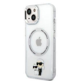Karl Lagerfeld IML Karl and Choupette NFT MagSafe Case for iPhone 13 transparent