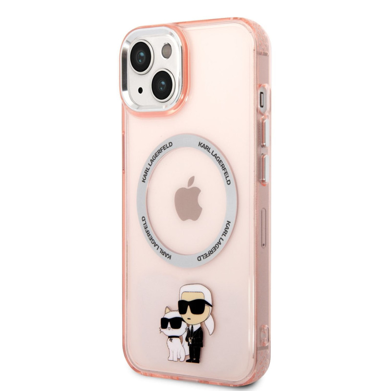 Karl Lagerfeld IML Karl and Choupette NFT MagSafe Case for iPhone 14 Plus pink