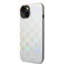 Karl Lagerfeld Iridescent Monogram Case for iPhone 14 Plus silver