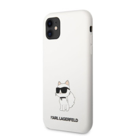 Karl Lagerfeld Liquid Silicone Choupette NFT Case for iPhone 11 weiss
