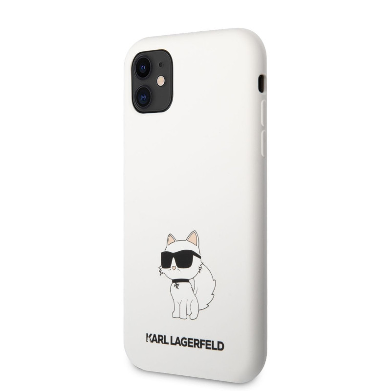 Karl Lagerfeld Liquid Silicone Choupette NFT Case for iPhone 11 weiss