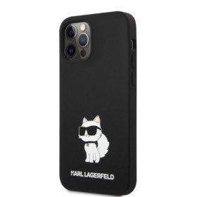 Karl Lagerfeld Liquid Silicone Choupette NFT Case for iPhone 12/12 Pro schwarz