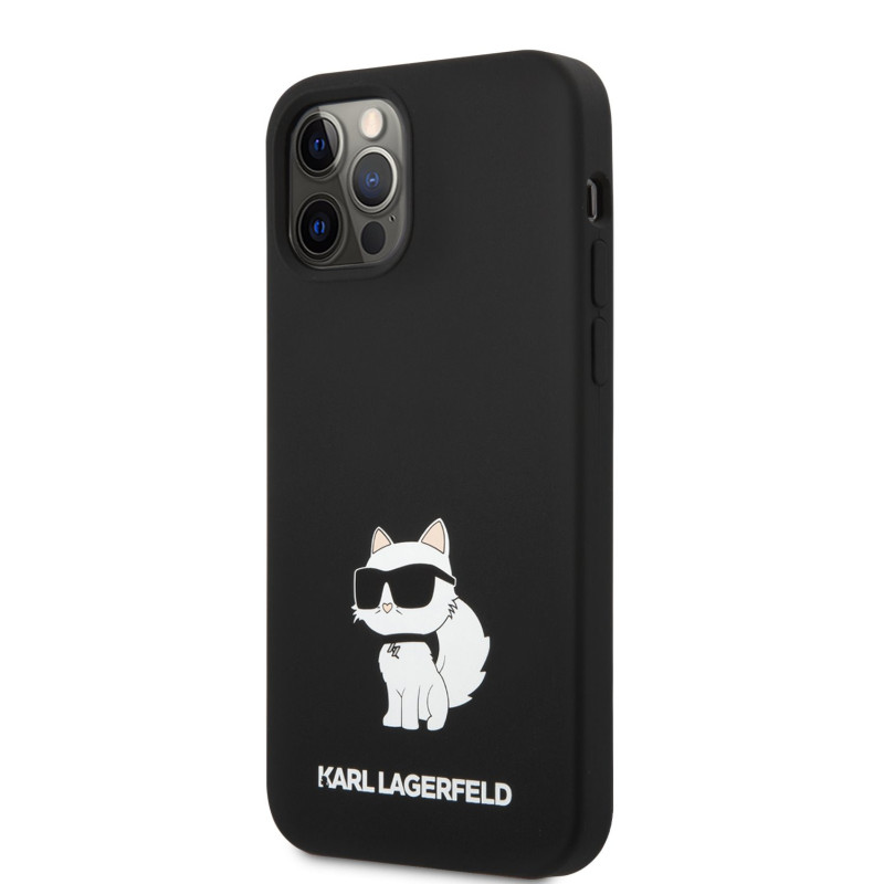 Karl Lagerfeld Liquid Silicone Choupette NFT Case for iPhone 12/12 Pro schwarz