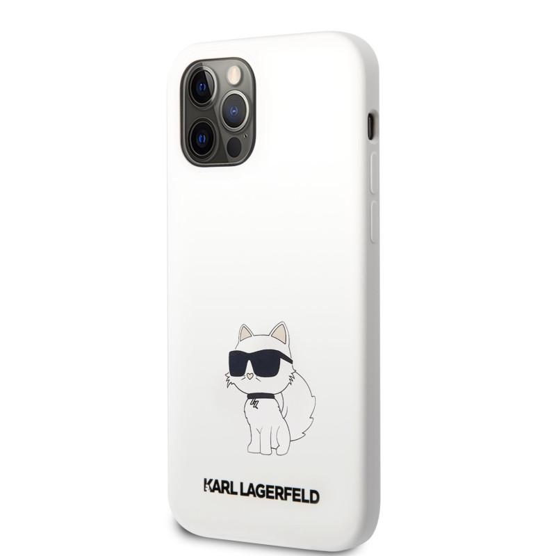 Karl Lagerfeld Liquid Silicone Choupette NFT Case for iPhone 12/12 Pro weiss
