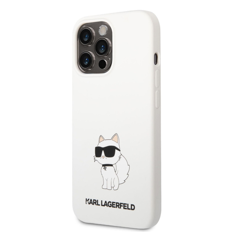 Karl Lagerfeld Liquid Silicone Choupette NFT Case for iPhone 13 Pro weiss