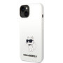 Karl Lagerfeld Liquid Silicone Choupette NFT pouzdro pro iPhone 14 Plus bílá