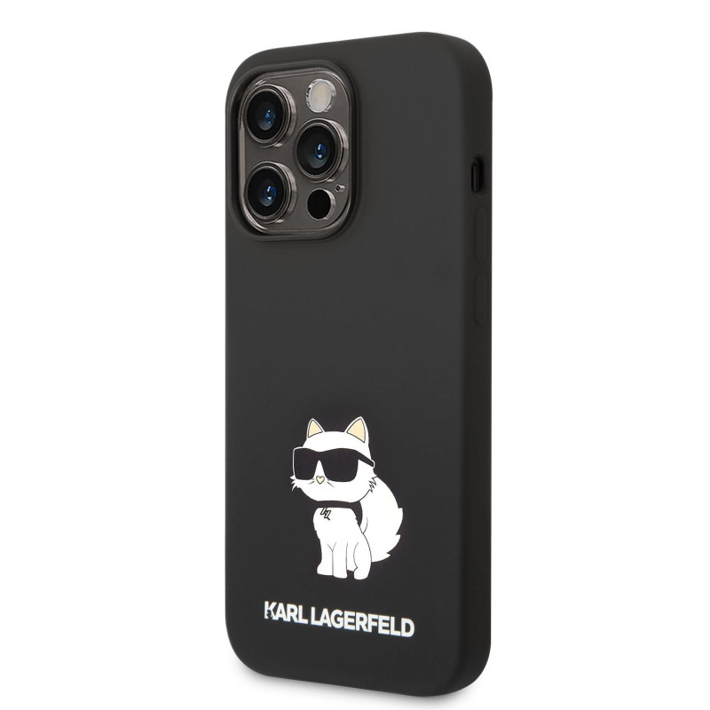 Karl Lagerfeld Liquid Silicone Choupette NFT Case for iPhone 14 Pro fekete