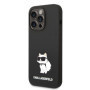 Karl Lagerfeld Liquid Silicone Choupette NFT Case for iPhone 14 Pro Max schwarz