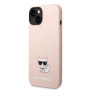 Karl Lagerfeld Liquid Silicone Choupette Case for iPhone 14 pink