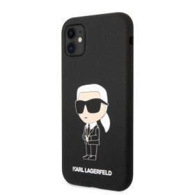 Karl Lagerfeld Liquid Silicone Ikonik NFT pouzdro pro iPhone 11 černá