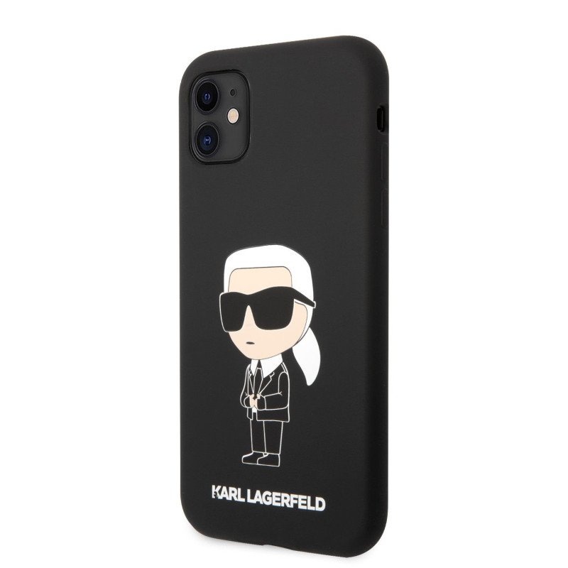 Karl Lagerfeld Liquid Silicone Ikonik NFT pouzdro pro iPhone 11 černá