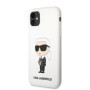 Karl Lagerfeld Liquid Silicone Ikonik NFT Case for iPhone 11 white