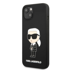 Karl Lagerfeld Liquid Silicone Ikonik NFT Case for iPhone 13 schwarz