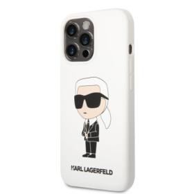Karl Lagerfeld Liquid Silicone Ikonik NFT Case for iPhone 13 Pro white