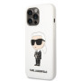 Karl Lagerfeld Liquid Silicone Ikonik NFT pouzdro pro iPhone 13 Pro bílá