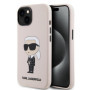 Karl Lagerfeld Liquid Silicone Ikonik NFT Case for iPhone 15 pink