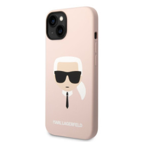 Karl Lagerfeld Liquid Silicone Karl Head Case for iPhone 14 Plus pink