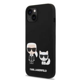Karl Lagerfeld MagSafe Compatible Case Liquid Silicone Karl and Choupette for iPhone 14 Plus schwarz