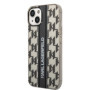 Karl Lagerfeld Monogram Vertical Stripe Case for iPhone 14 Plus fekete