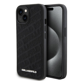 Karl Lagerfeld PU Quilted Pattern pouzdro pro iPhone 15 černá