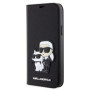 Karl Lagerfeld PU Saffiano Karl and Choupette NFT Book Case for iPhone 12/12 Pro black
