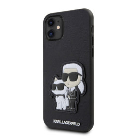 Karl Lagerfeld PU Saffiano Karl and Choupette NFT Case for iPhone 11 schwarz
