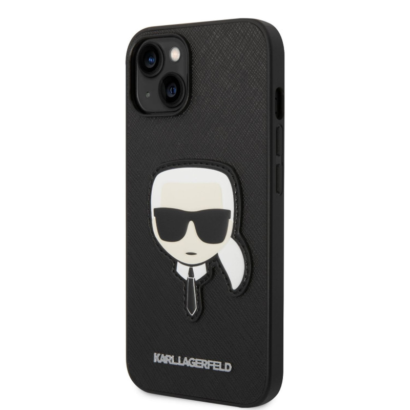 Karl Lagerfeld PU Saffiano Karl Head Case for iPhone 14 Plus schwarz