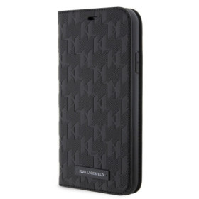 Karl Lagerfeld PU Saffiano Monogram Book Case for iPhone 11 black